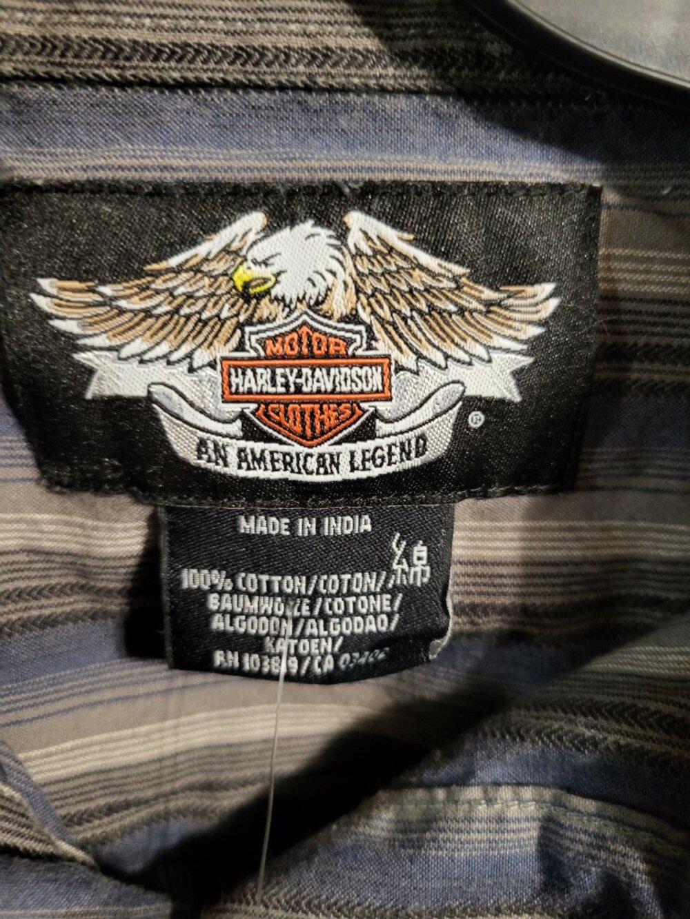 NWT AUTHENTIC VINTAGE HARLEY DAVIDSON EMBROIDERED MENS BUTTON DOWN SZ L - Picture 5 of 8